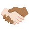 Handshake- Light Skin Tone- Medium-Dark Skin Tone emoji on Twitter